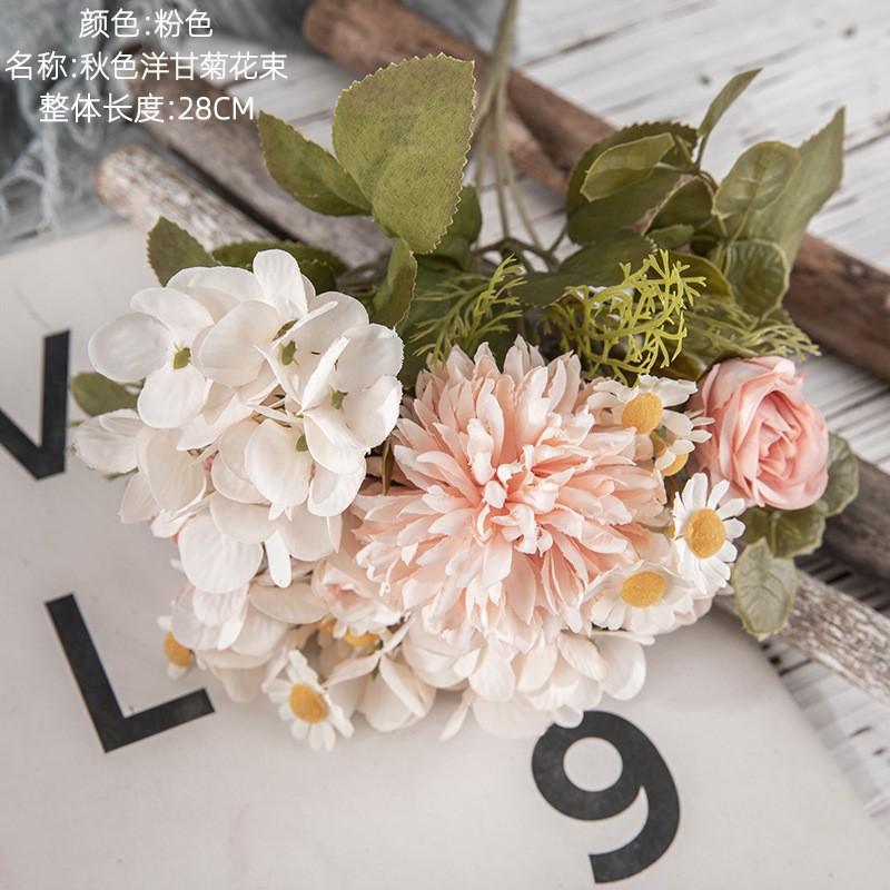 Delicate Silk Rose Tea Bud Sunflower Christmas Wedding Decoration Home Valentine's Day Dandelion Hydrangea Artificial Flowers