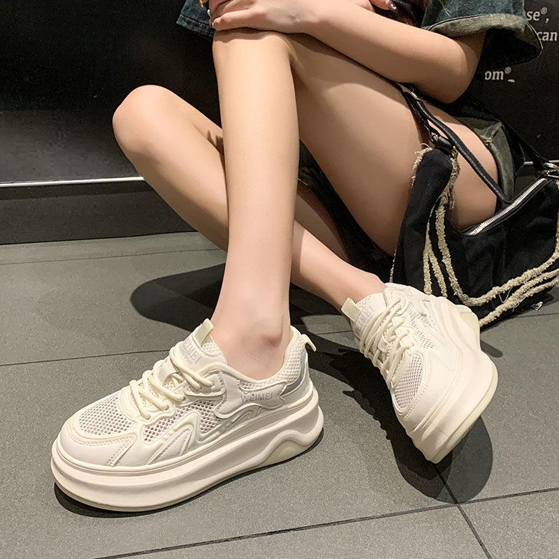 Versatile Platform Casual Board Shoes Sports Dad Shoes Women's New Summer Breathable Mesh Shoes Mesh Women