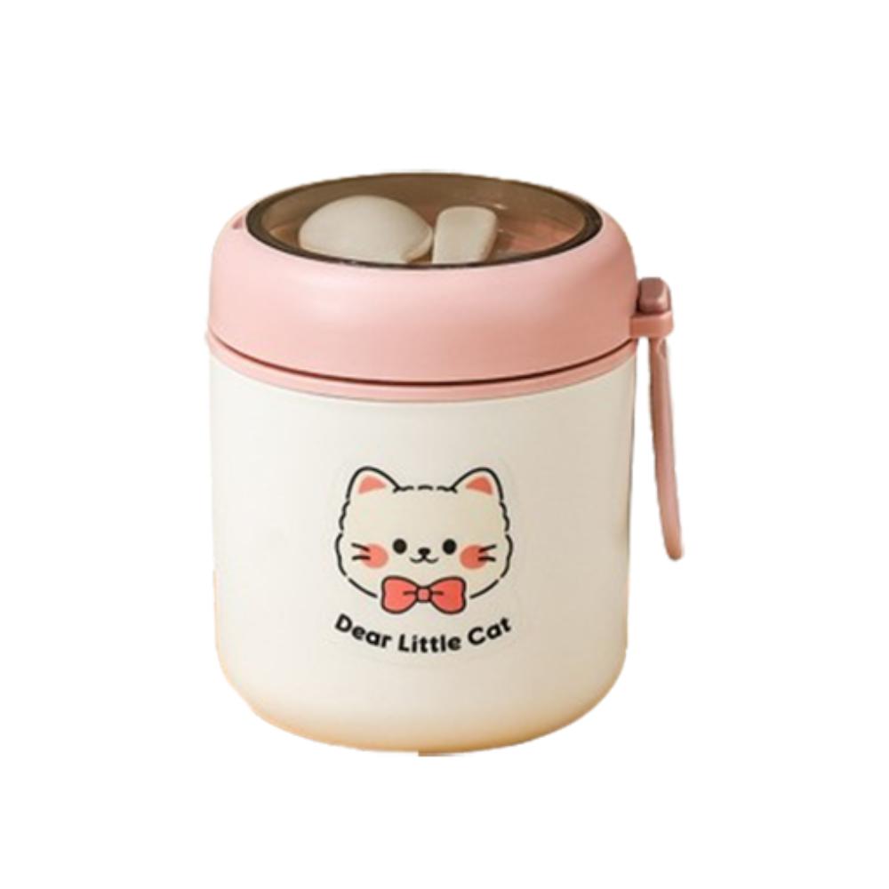 Stainless Steel Thermal Breakfast Cup 530ml Vacuum Soup Cup Portable Sealed Lunch Box  Camping