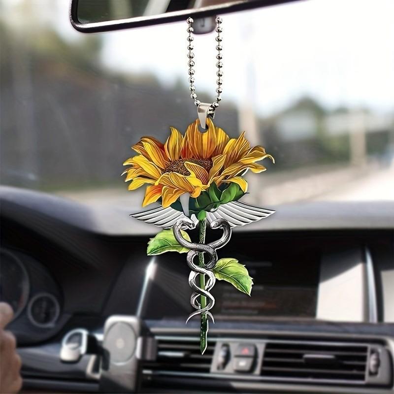 Acrylic Playful Car Decor Quirky Cartoon Hanging Ornament Versatile Bag And Home Use