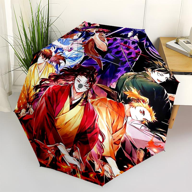

1pc Jujutsu Kaisen Characters Outdoor Umbrella - Automatic Opening/Closing, 3-Fold Design, 8-Bone Iron Frame, Perfect Gift for Fans, Travelers, Daily