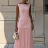 2025 Women's Solid Sleeveless Knit Vest & Skirt Set