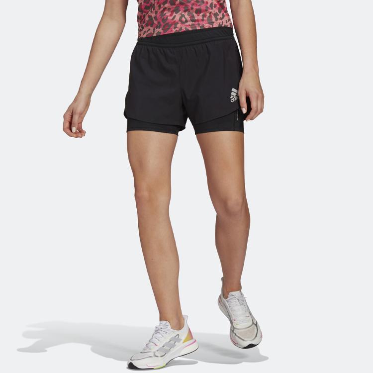Adidas P. Blue Shorts With Inner Compression Layer Women Shorts Black GN4409