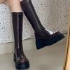 2025 Women's Knee-high Boot Ankle Thigh Thick Bottom Slim Long Tube Leather Boots Autumn Winter Fashion Trend Boots