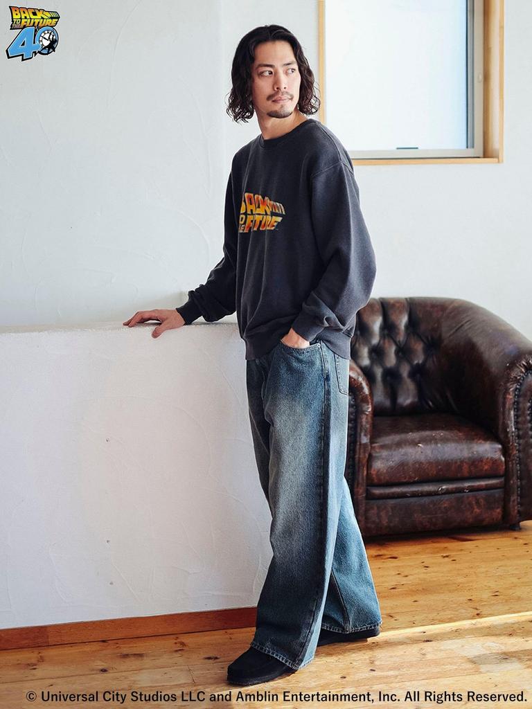 B:MING LIFE STORE by BEAMS Movie Print Crew Neck Sweatshirt, Men's, Navy, S_92130458898