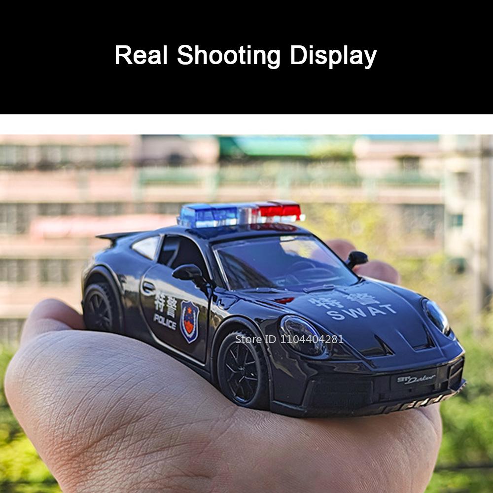 1:32 911 Dakar Legierung Sportwagen Modell Diecast Spielzeug Ornament Türen geöffnet Sound Licht Rückzug Miniaturmodelle Kleinkind Kinder Geschenk