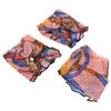 Ruffle Edge Stripe Flower Neckerchief Korean Style Scarves Printed Scarf Female Shawl Summer Bib