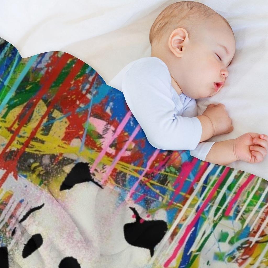 Panda With Guns Stick Em Up - Pop Street Art Banksy Throw Blanket Luxury Designer For Decorative Sofa Plush Giant Sofa Blankets