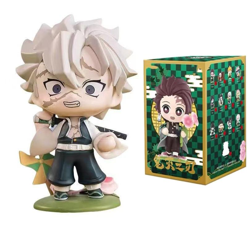 2026 Tanjiro Kamado Nezuko Demon-Slayer Anime Cartoon Figure Blind Box Creative  Statue Ornament Surprise Gift Box
