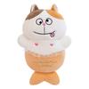 Creative cat doll mermaid plush toy cute large strip throw pillow gift bed cushion