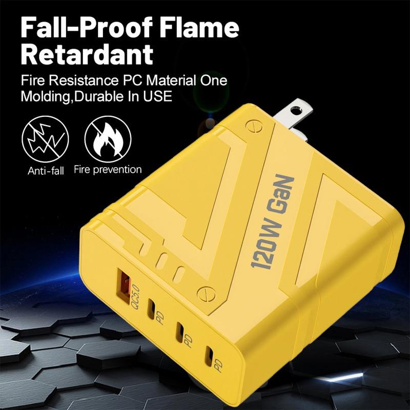 120 W Schnellladeadapter Typ C Quick Charge 3.0 PD USB-Ladegerät für iPhone 16 15 Xiaomi Samsung EU/US-Stecker Telefon-Wandadapter