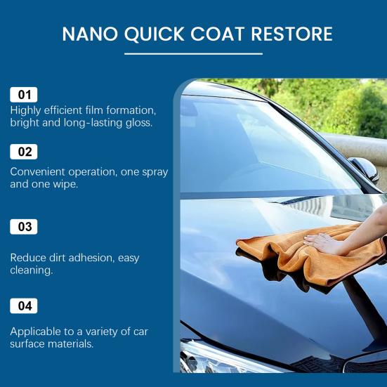 Nano Ceramic Coating 120ml Paint with Hydrophobic Spray for Cars Shine Restorer Protection