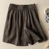 Wide Leg Short Women's Summer Outerwear Loose Pleated Elastic High Waist Slimming Artistic Casual Pants