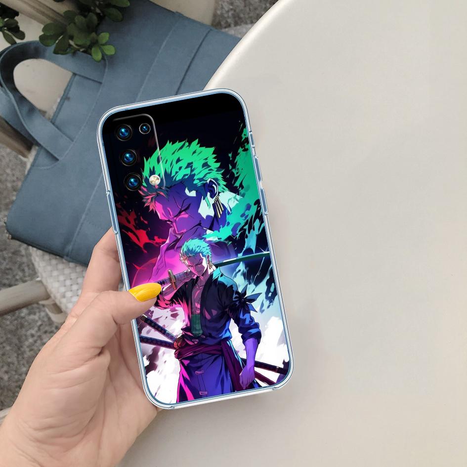 FM50 Zoro One Piece Soft Shell Transparent Phone Case for Samsung Galaxy A04 A04S A14 A23 A34 A54 M23 M33 M52 M53