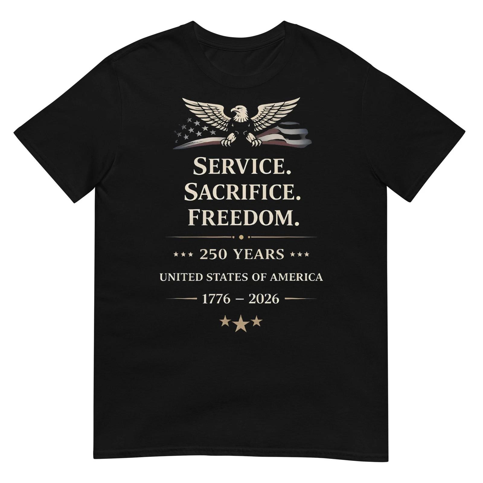 

USA 250th Anniversary Veterans Military 4th of July T-Shirt XL