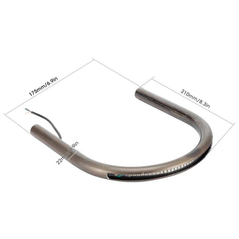 

22mm Flat Tube Motorcycle Rear Loop Tail Hoop Frame with LED Brake Turn Signal Light Lamp for Kawasaki