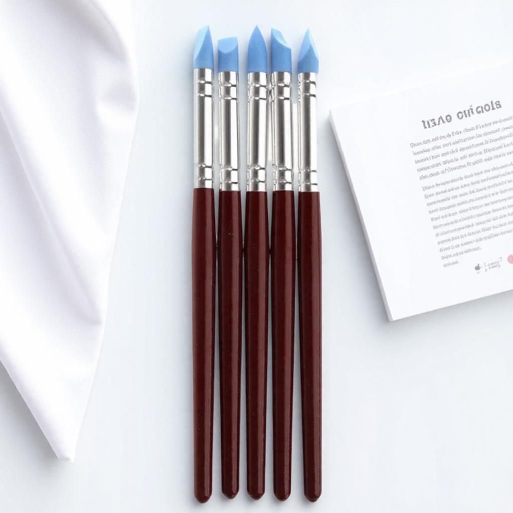 5Pcs Wood Handle Clay Sculpting Tools Set DIY Wax Carving Pottery Craft Polymer Modeling Art Supplies