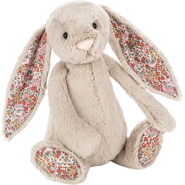 

JELLYCAT Bonnie Rabbit Series Cute and Cute Pastoral Flower Ear Bonny Rabbit Companion Healing Doll Plush Doll 18cm Height