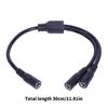Durability DC5521 Y Splitter Extension Cable DC5.5x2.1mm Power Cord Wire for Home Security Cameras Accessories