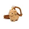 Alpaca Sheep Lamb Wooden Lamb Keyring Multi-Color Tassel Alpaca Bag Charm  Unisex