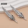 Decorative Clothing Accessory 1/2Pcs Vintage Feather Brooch for Men, Alloy Silver Lapel Jewelry, Pin Badge Clothes Bag Hat Scarf Suits Metal
