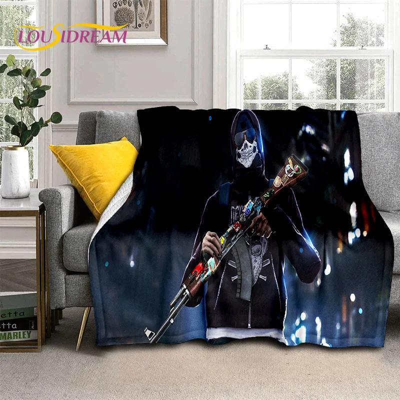 Counter Strike Game,CS GO,Gamer 3D Blanket,Soft Throw Blanket for Home Bedroom Bed Sofa Picnic Travel Office Cover Blanket Kids