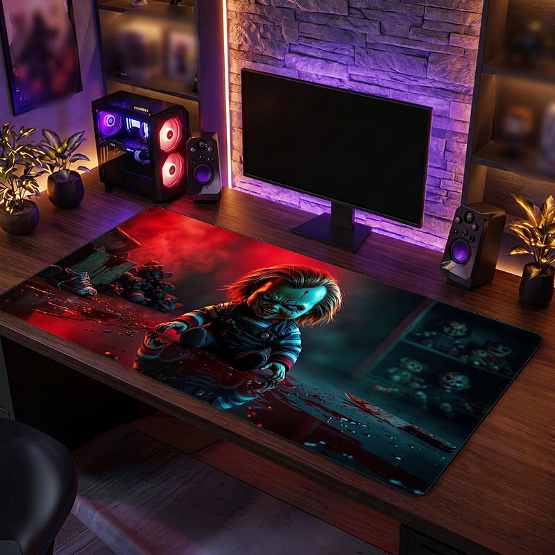 Big Mouse PadChild's Play Chucky Tiffany Extended Soft Desk Mat Gaming Office Computer Table Decor Mat