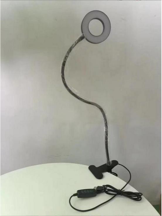 

3,5-дюймовый светодиодный заполняющий свет с USB-клипсой и регулируемым держателем для телефона для селфи и прямых трансляций. Single Light Black