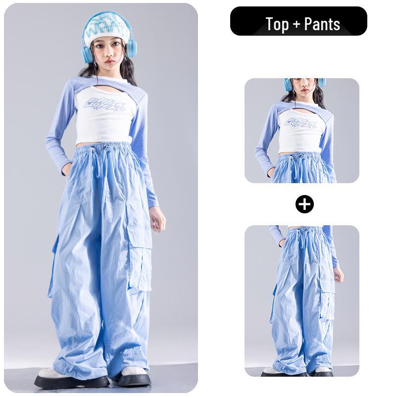 Trendiges Jazz-Tanzkostüm-Set für Mädchen für Auftritte und Laufstege