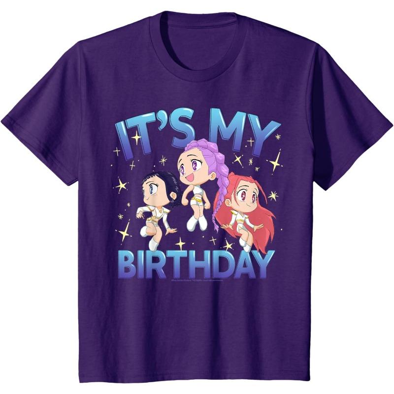 Kpop Dämonenjäger Geburtstag Chibi Gruppe T-Shirt | Trendige Fanbekleidung für Erwachsene