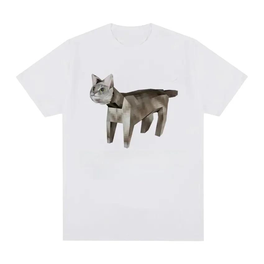 I Eat Cement Cursed Cat Funny Meme T Shirt for Women Fashion Casual Short Sleeve T Shirts Female T-shirt Tops
