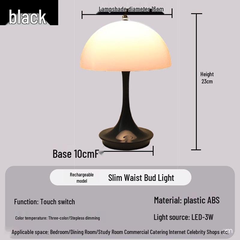 Danish Nordic Design Bedside Lamp with Wireless Charging