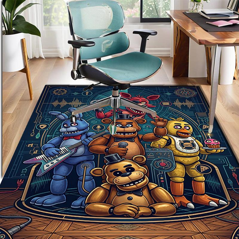 Five Nights at Freddy's Muster Teppich, Innen-/Außenmatte, für Picknick, Spielzimmer, Schlafzimmer, Büro, Wohnzimmer, Heimdeko Teppich, Geburtstagsgeschenk