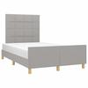 vidaXL Bettgestell ohne Matratze Hellgrau 120x200 cm Stoff
