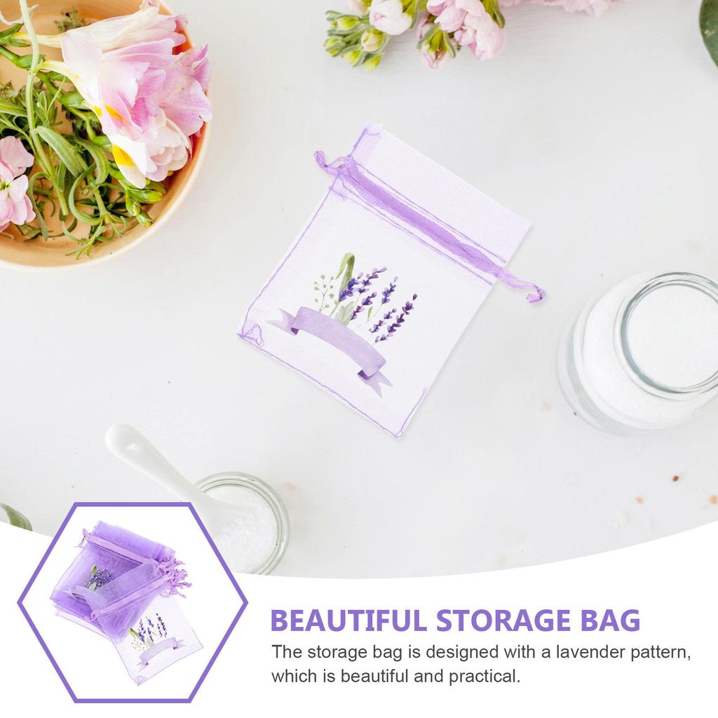 20Pcs Multi-Use Sachet Pouches Empty Lavender Bags Mesh Drawstring Organizers for Drawer Car Aromatic Storage Solutions