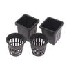10Pcs Reusable Hydroponic Mesh Cover Hydroponic Planting Basket Plant Seedlings Planting Plastic Mesh Pot Garden Supplies