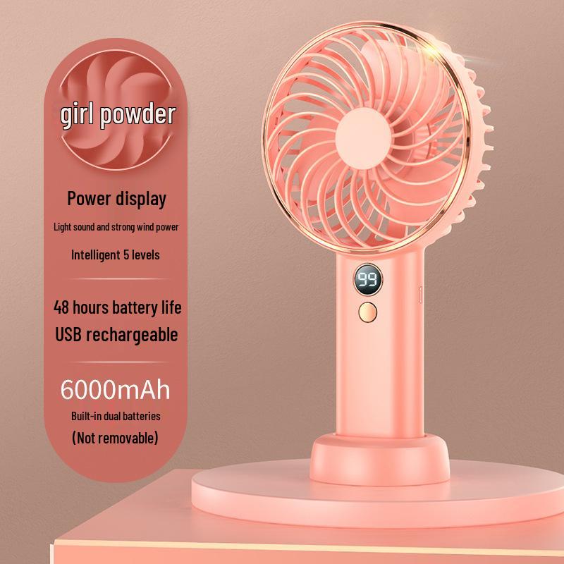 Portable USB Rechargeable Mini Fan - Ultra-Quiet, Handheld for Students