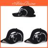 Skull Embroidered Baseball Cap With Adjustable Fit For Outdoor Sports And Sun Protection