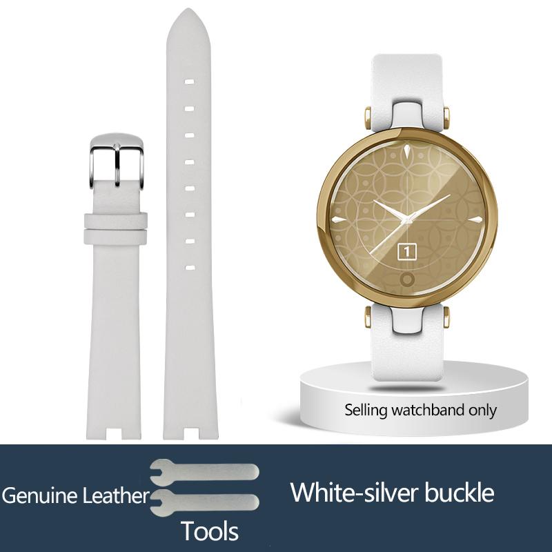 Genuine Leather Sports Watchband Straps Women's Bracelet Silicone Stainless Steel Belt For Garmin Lily Smart Watch Accessories