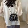 Fashion personalized sequined bucket bag shoulder bag trendy messenger dinner bag