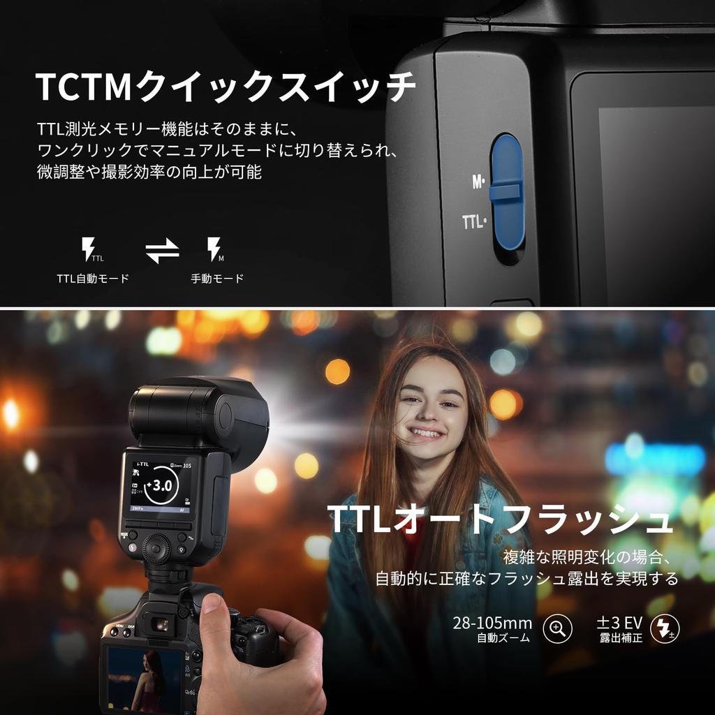 NEEWER TTL Round Head Flash Strobe Speedlite with Upgraded Two Adjustable Modeling Quick TCM 76Ws 600 Full Power Flashes Z2-N 2.4G Diffuser, UI,