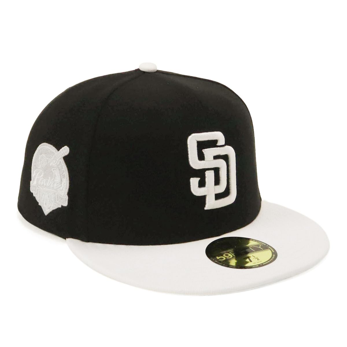 

Кепка New Era 59FIFTY 14676980 NER35C8246 MLB San Diego Padres SD Черный БОКОВАЯ НАШИВКА 2-цветная Эксклюзив ONSPOTZ Мужская Женская Шляпа 5950 Боковая нашивка Прямая