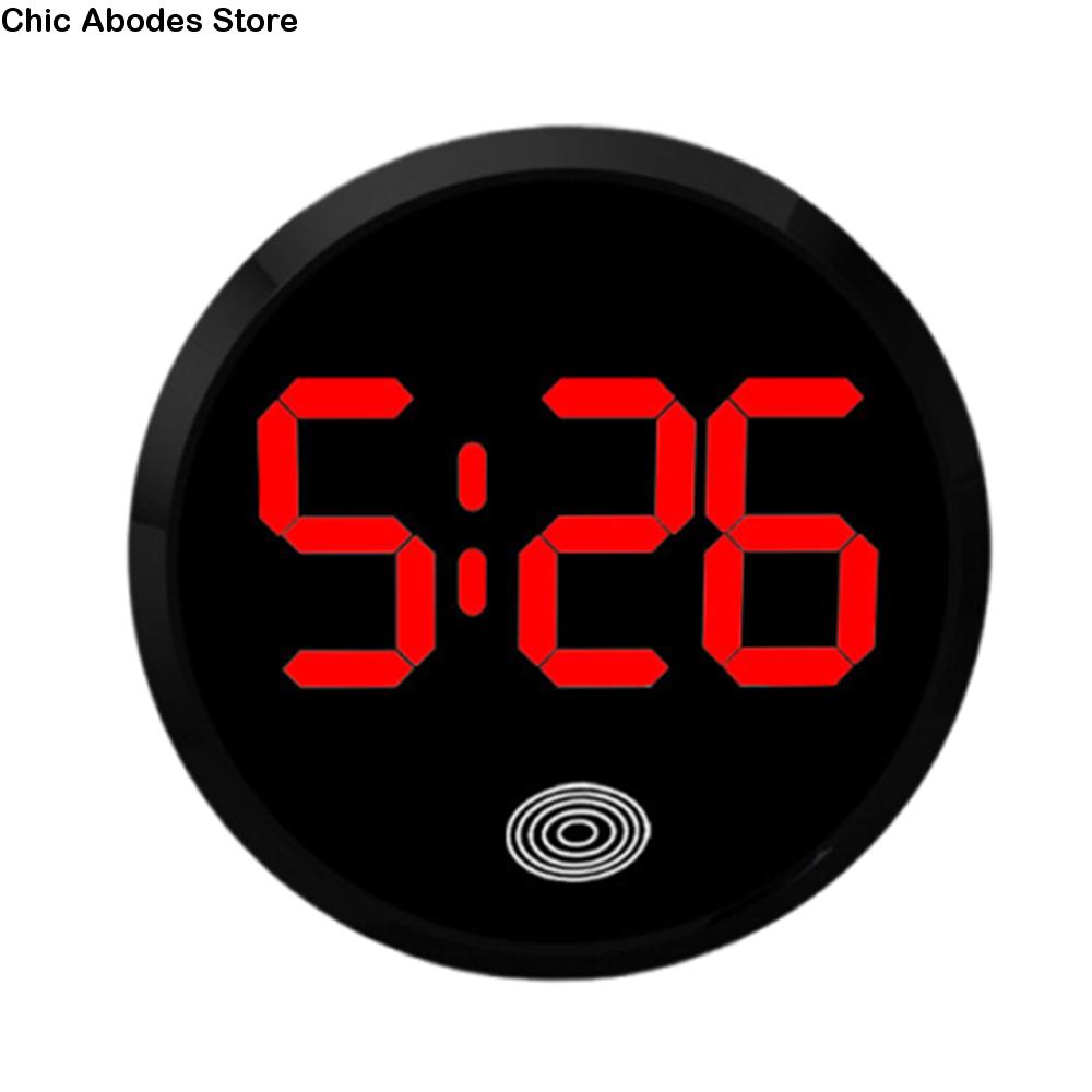 Touch-Activated Car Dashboard Clock LED Time Display Novelty Digital Clock Simple Mini Luminous Car Clock Home/Office