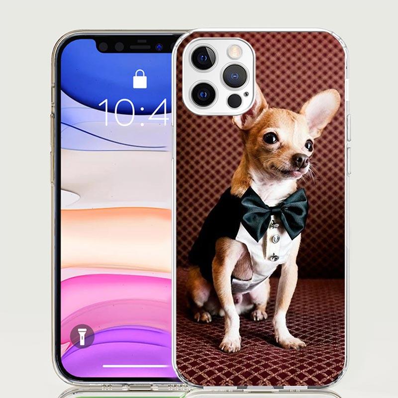 Chihuahua Puppy Teacup Dogs Case Phone Cover for Apple iphone 16 15 14 13 12 Mini 11 Pro Max 16E X XS XR 7 Plus 8 + SE 2020 Tren