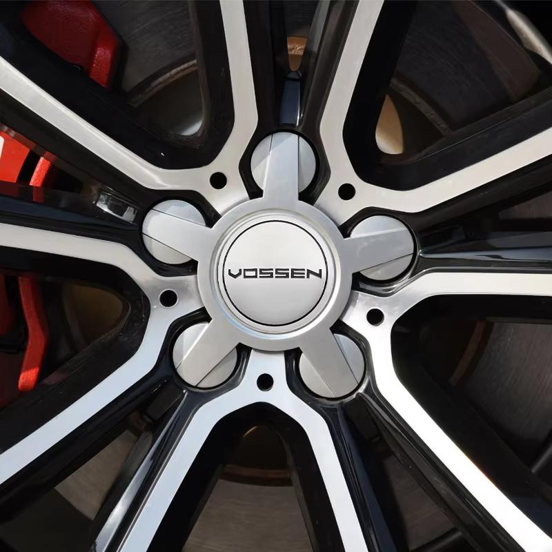 4PCS 56+60MM Vossen Emblem Universal Car Badge Wheel Center Hub Caps Sticker Rim Cover Auto Decoration Accessories