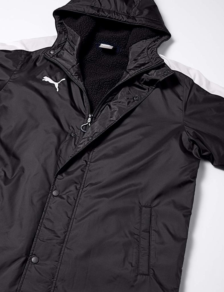 PUMA TT ESS PRO Long Boa 2023 Puma White Size M Coat, Men's, 654983, Fall/Winter Colorway, Black/Puma (01),