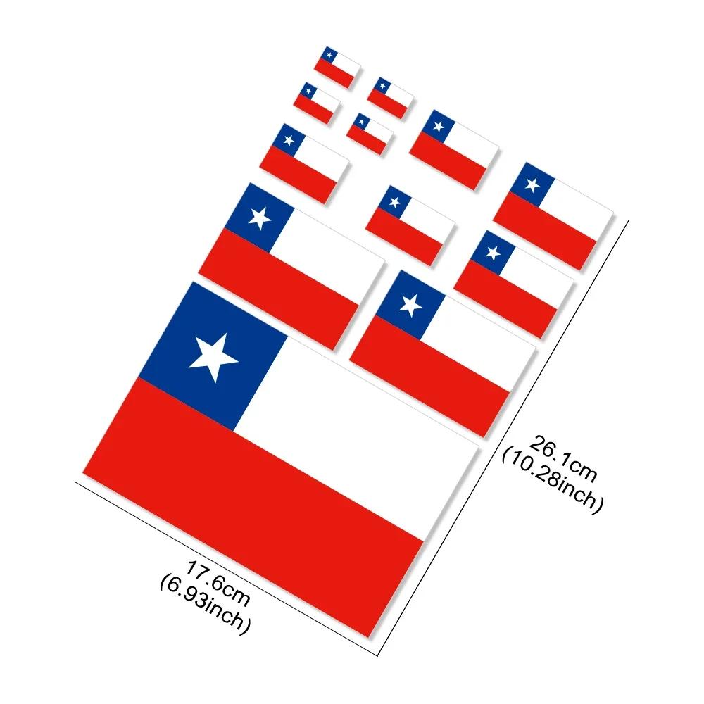 Chilean Flag Car Sticker Chile Flag Vinyl Decals Motorcycle Laptop Decor Accessories For Toyota Hyundai Chevrolet Nissan Suzuki