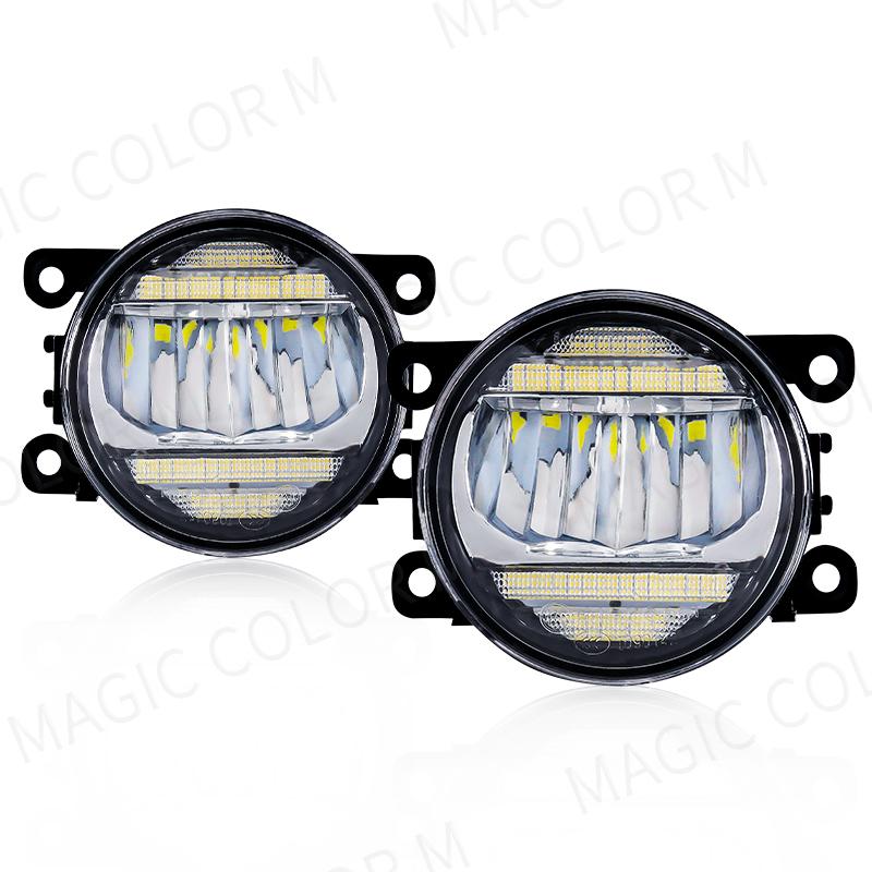 

2 в 1 Автомобильные светодиодные противотуманные фары DRL дневные ходовые огни для Honda Accord Fit CR-V City Civic для Ford Focus Fusion Fiesta C-Max Edge 12 В белый