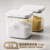 Large Capacity Airtight Flour Storage Container Kitchen Pantry - Food Grade Plastic Rice Noodle Bin Square Design 2.8L 4.5L