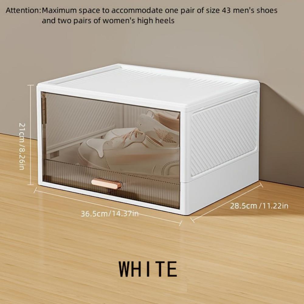 1 szt. przezroczyste plastikowe pudełko na buty, wielofunkcyjne pudełko do przechowywania rodzinnego, zdejmowane pudełko do przechowywania butów, pyłoszczelne pudełko na buty